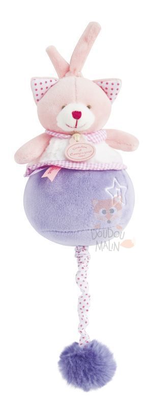  lovely strawberry musical box purple cat 